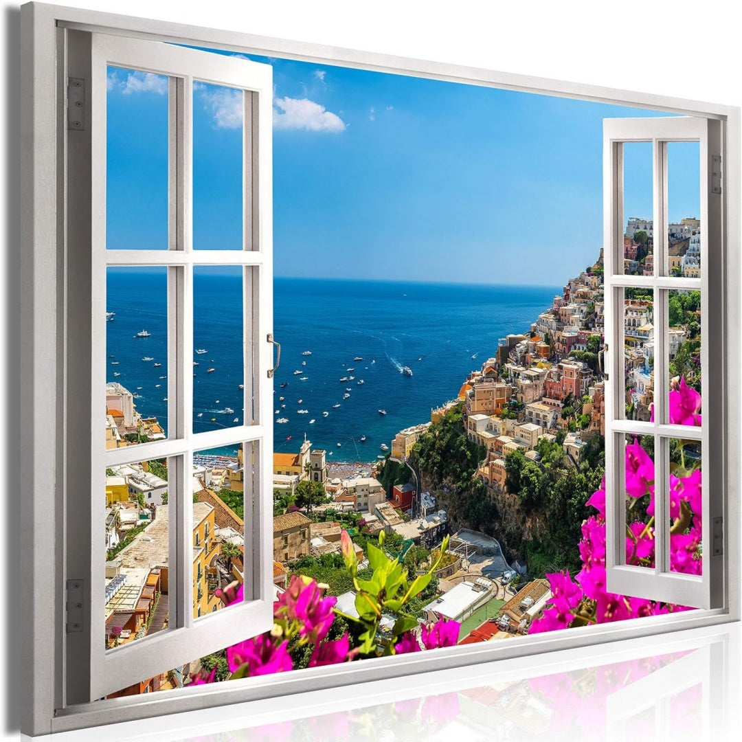 Poster e stampe murando Quadro Moderno Grande Dimensioni Soggiorno, Finestra, nero