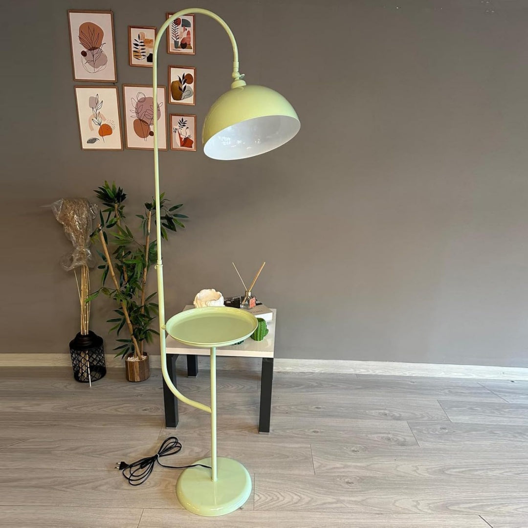 Lampade da terra regolabile con illuminazione LED verde