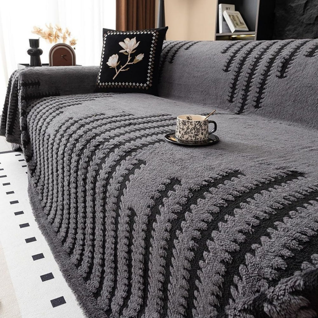 Seduta imbottita Copridivani posti Copridivano Coperta soffice nero