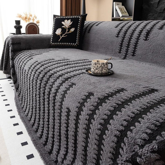 Seduta imbottita Copridivani posti Copridivano Coperta soffice nero