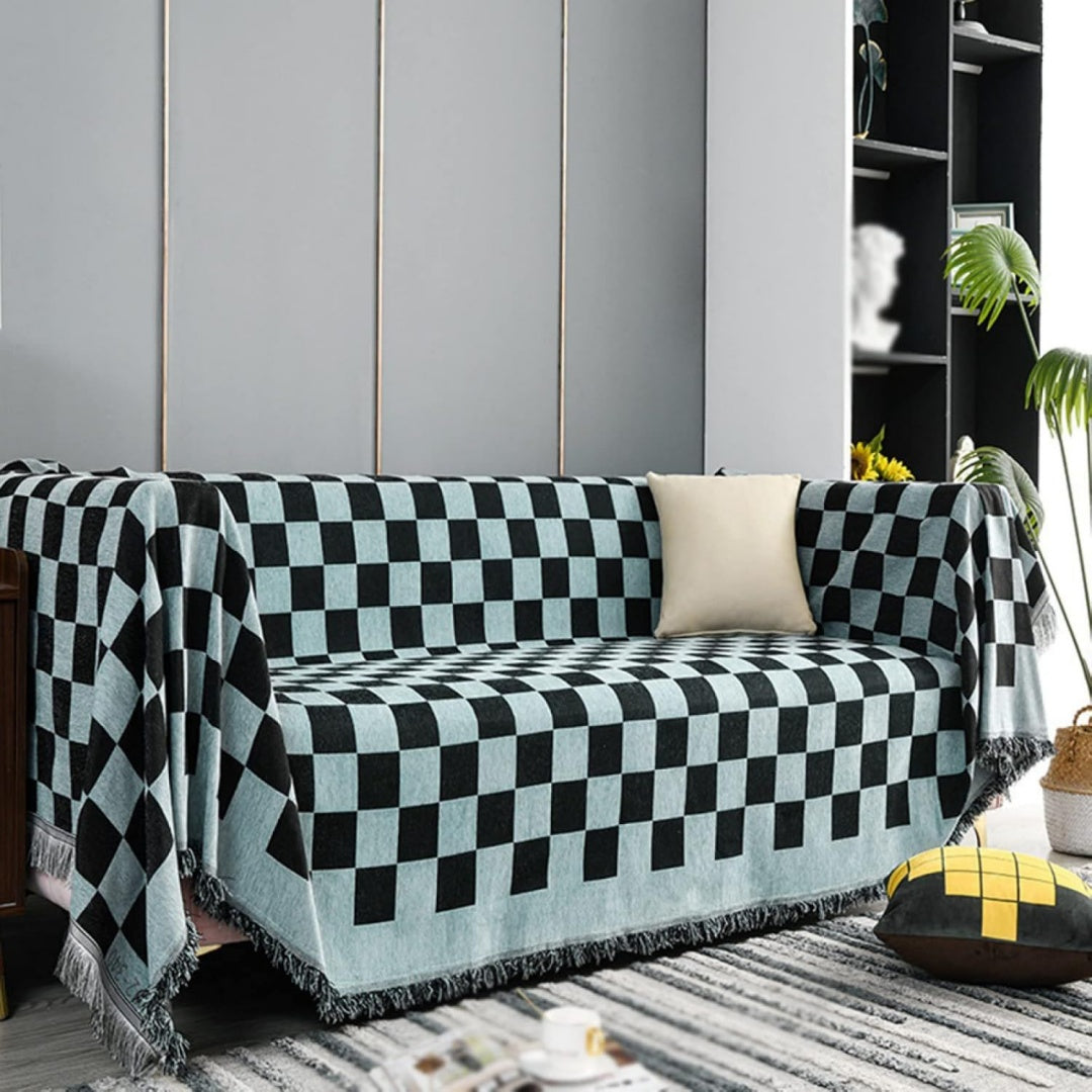 Seduta imbottita Coperta Copridivano, Copridivano Componibili, Copridivano blu