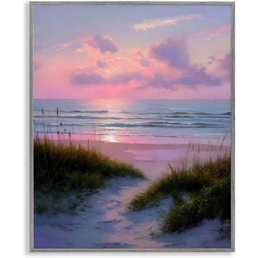 Poster e stampe Romantic Beach Sunset Coastal, stampa naturale