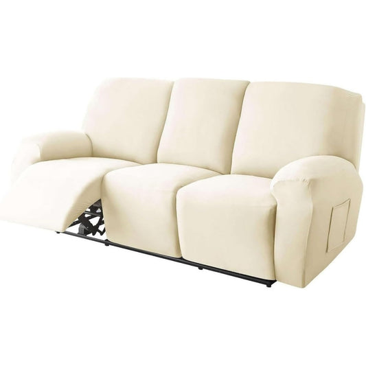 Divano confortevole Copridivano Poltrona Reclinabile Posti, Copripoltrona bianco