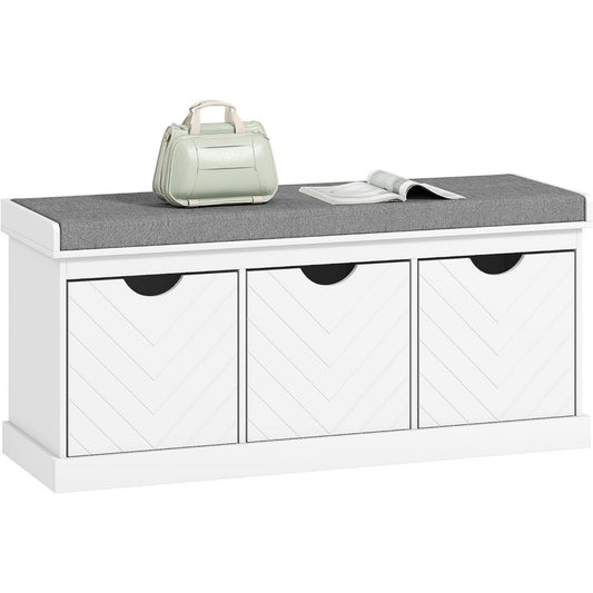 Arredo per soggiorno con cassetti con vano contenitore bianco