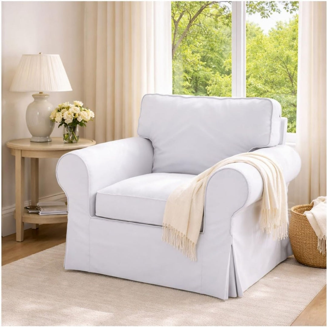 Divano confortevole Custom Slipcover Replacement rivestimento ricambio bianco